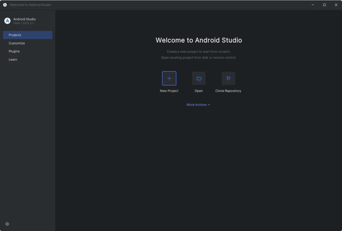 Android Studio IDE captura de pantalla
