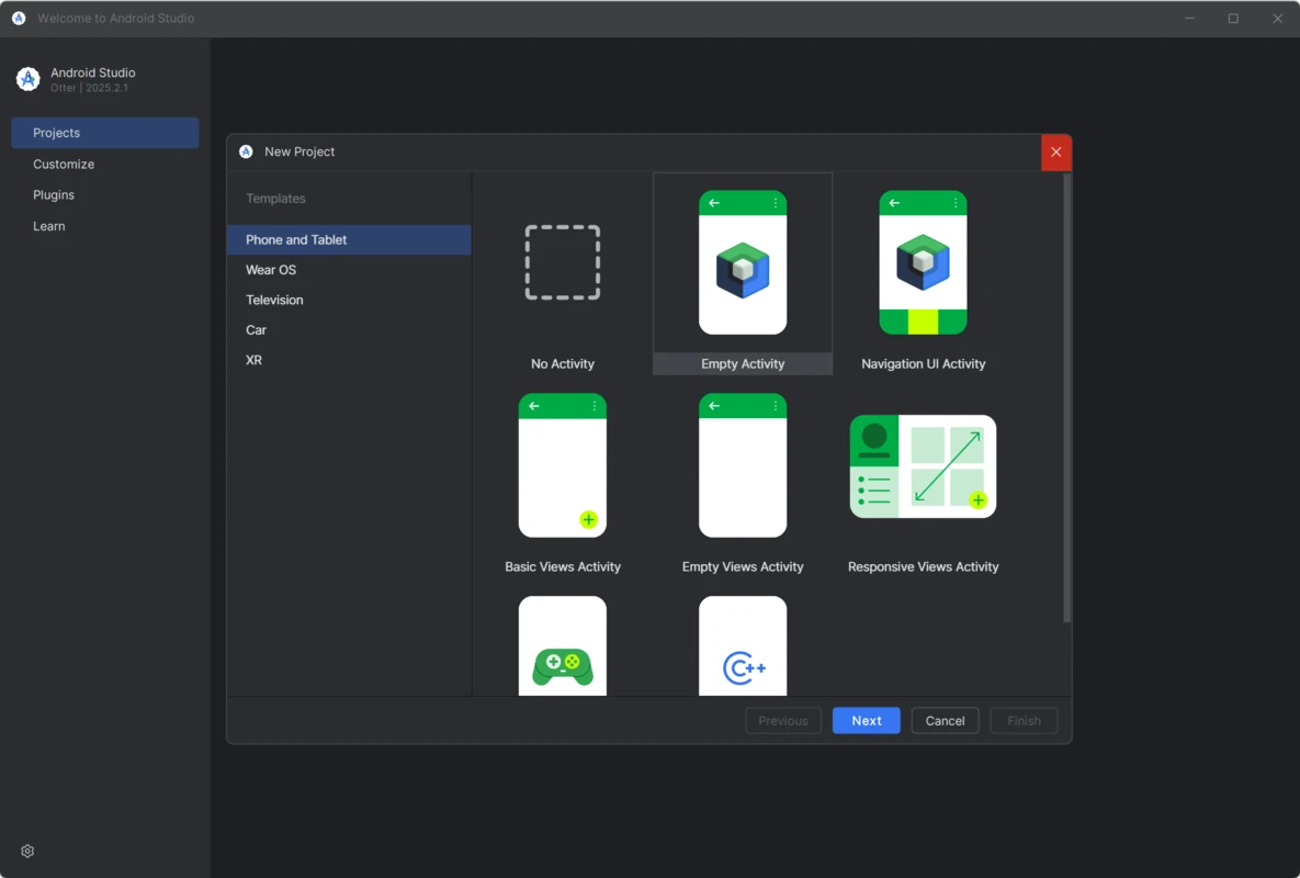 Android Studio tooling screenshot