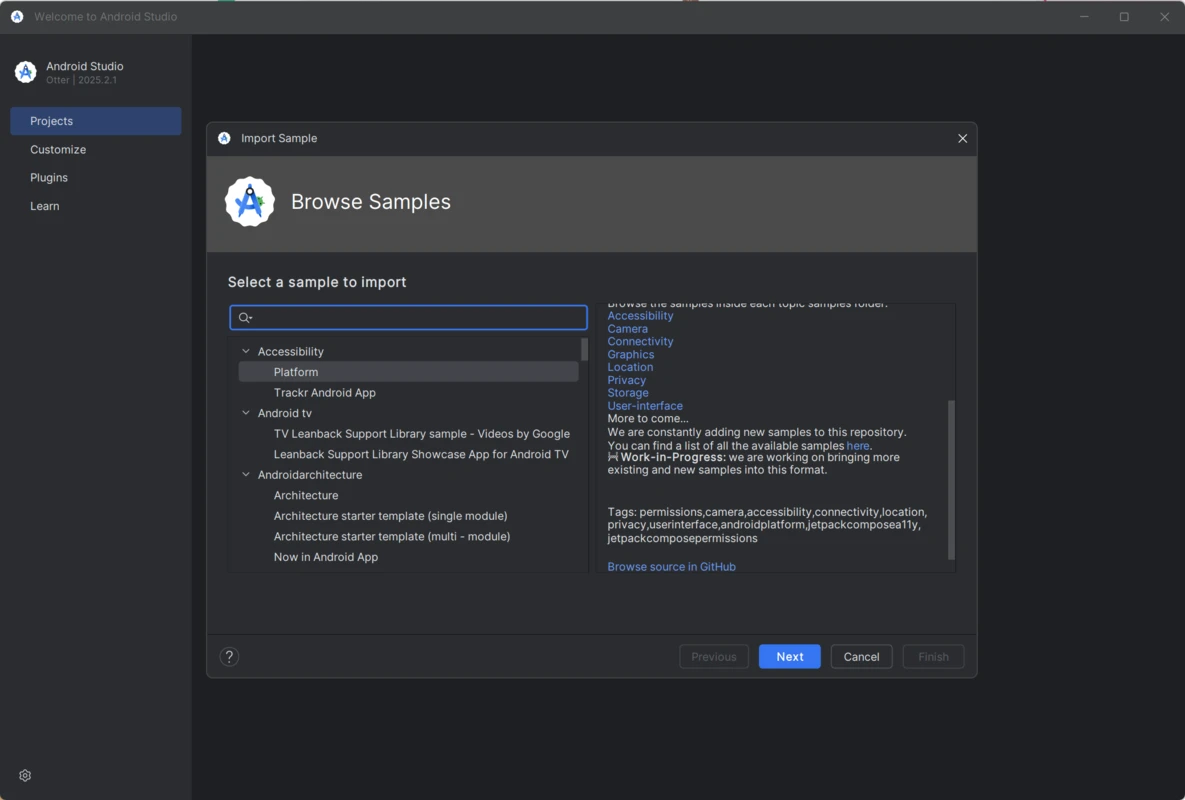 Android Studio captura de pantalla de compilación y sincronización
